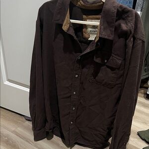 Men's Casual Button Down flannel - Brown